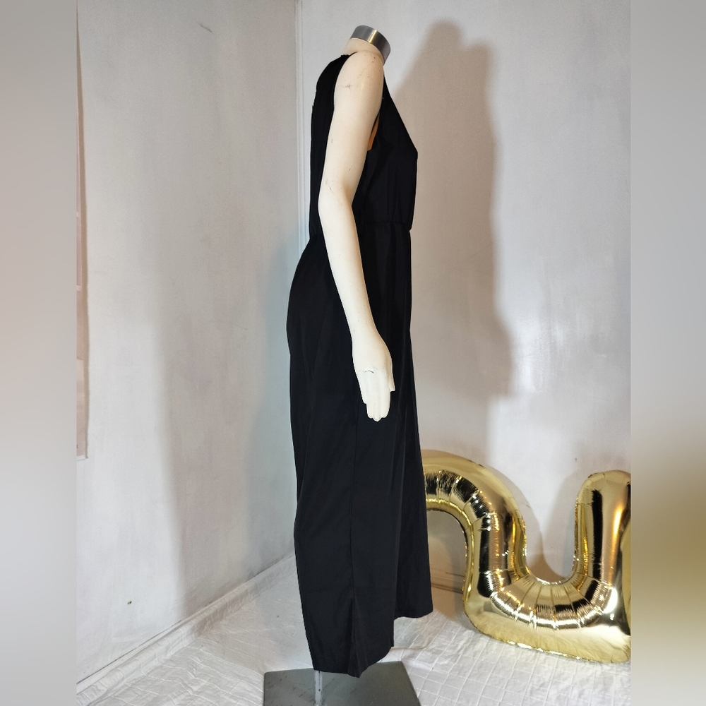 BloomChic Black Scalloped Jumpsuit - Picture 4 of 6